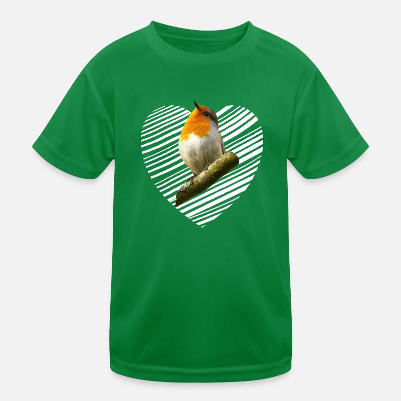 Rotkehlchen Singvogel Kinder Funktions-T-Shirt
