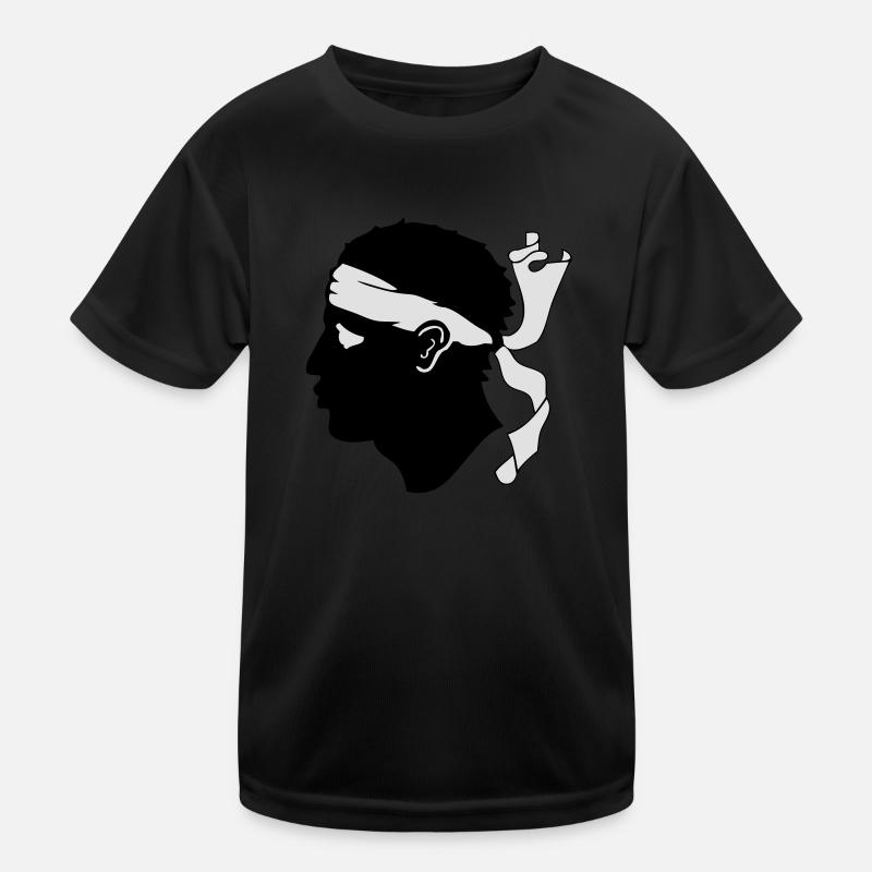 Korsika - Kinder Funktions-T-Shirt - Schwarz