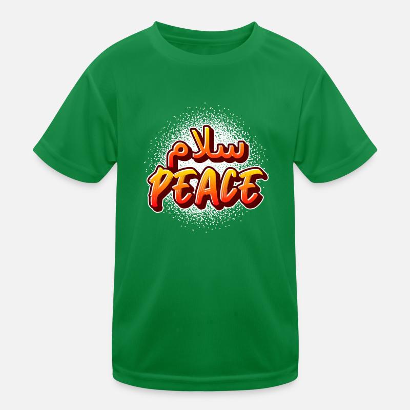Salaam Peace Arabic Graffiti Kids Functional T-Shirt