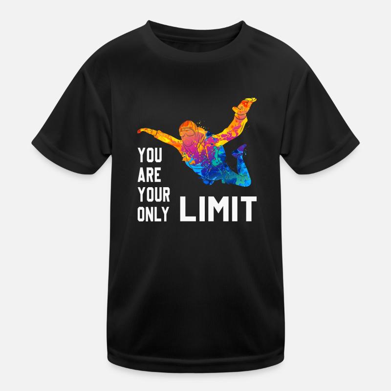 Skydive Skydiver Skydiver Freefall Kids Functional T-Shirt