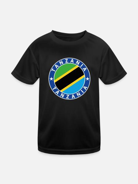 Tanzania - Kids Functional T-Shirt - black - Front