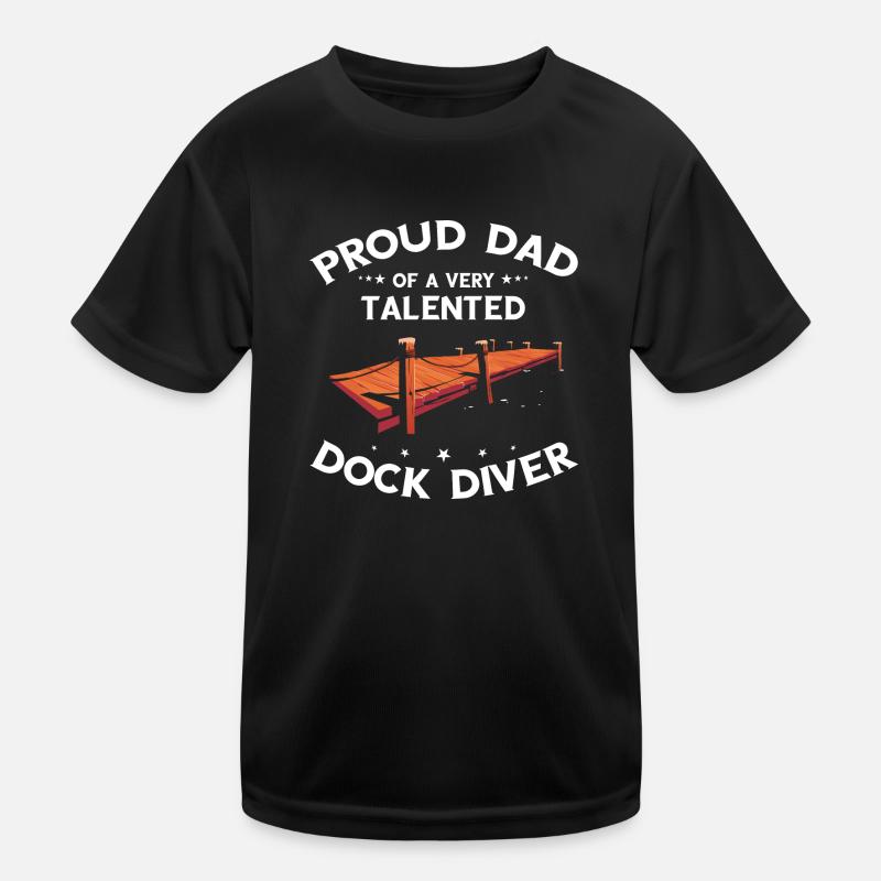 Conception de plongée à quai pour le saut de chien et le chien de quai T-shirt sport Enfant