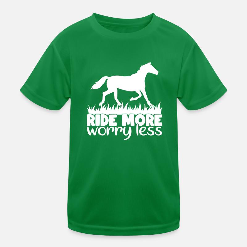 Ride more worry less Kinder Funktions-T-Shirt