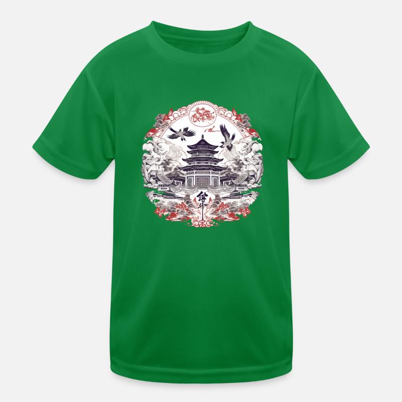 Chinesische Folklore Kinder Funktions-T-Shirt