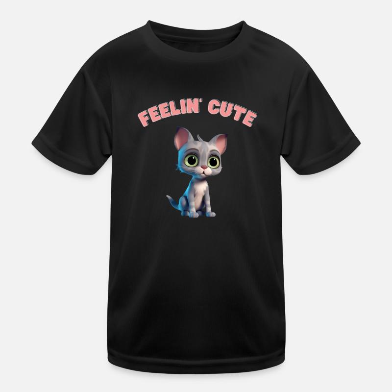 chat mignon T-shirt sport Enfant