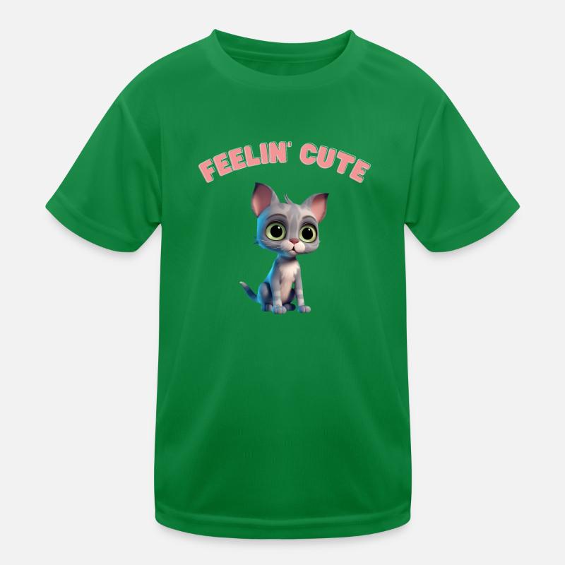 chat mignon T-shirt sport Enfant