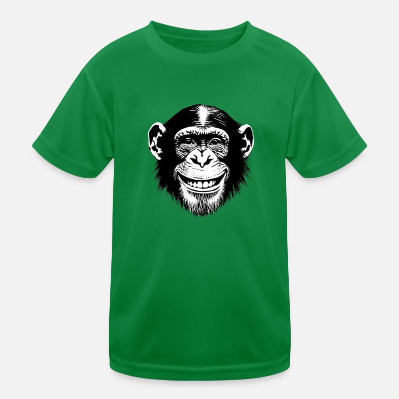 Lachender Affe Schimpse freut sich Kinder Funktions-T-Shirt