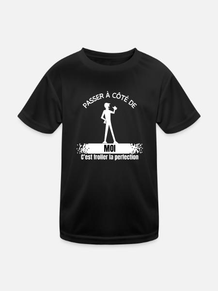 Passer à côté de moi - T-shirt sport Enfant - noir - Devant