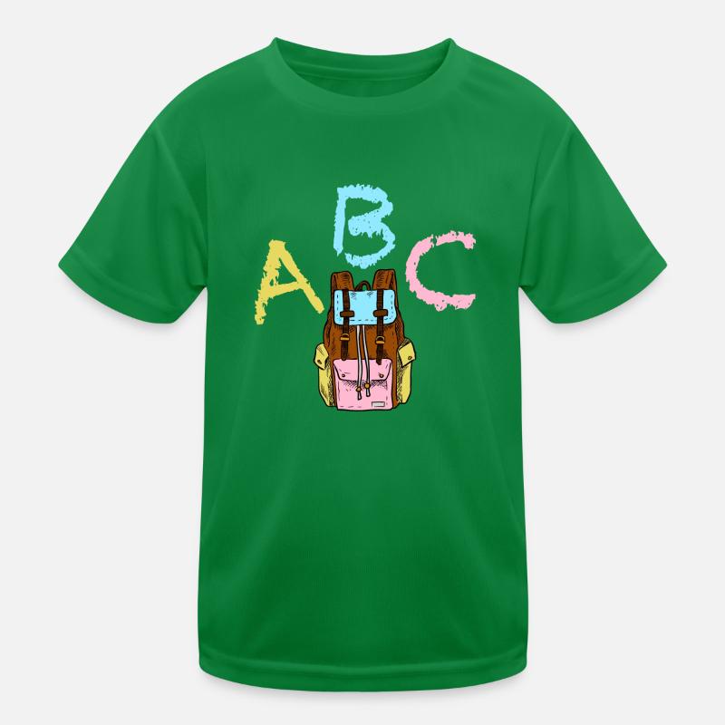 ABC with backpack Kids Functional T-Shirt