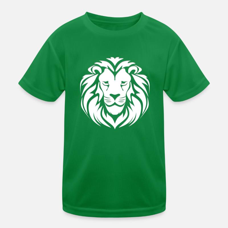 Lion's Head, White Kids Functional T-Shirt