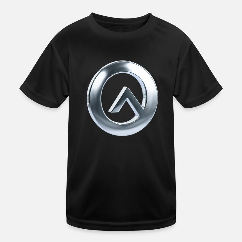 Metallic chrome A Look, Simple Elegance - Kids Functional T-Shirt - black