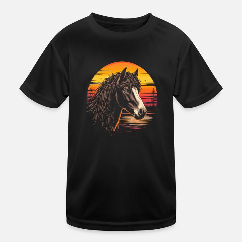 Shetty Shetlandpony Retro Kinder Funktions-T-Shirt