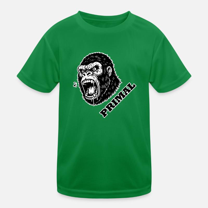 Wütender Gorilla - PRIMAL Design Kinder Funktions-T-Shirt