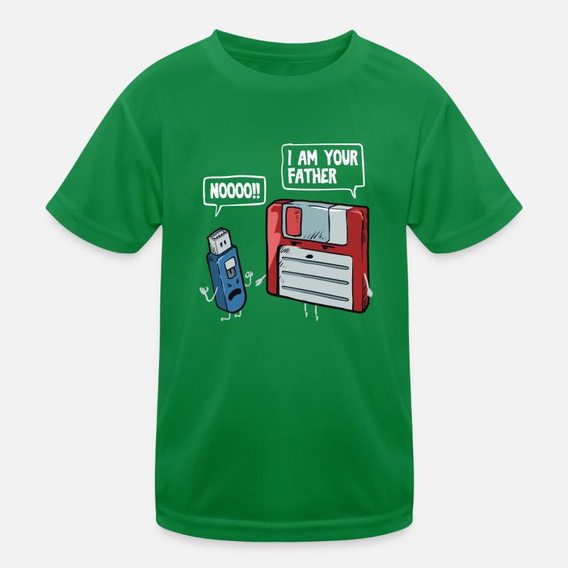 Diskette & USB Stick Geschenk für Computer Nerds Kinder Funktions-T-Shirt