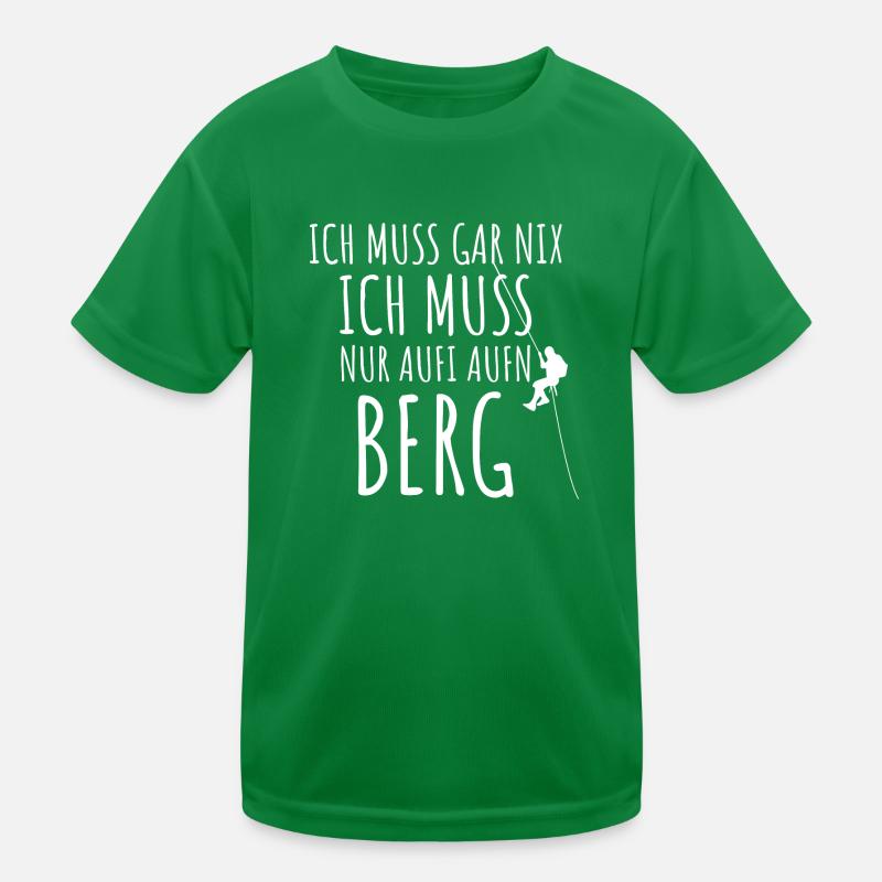 Bergsteiger Wandern Berge Berg Klettern Aufi Berg Kinder Funktions-T-Shirt