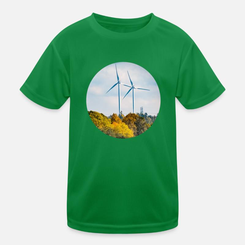 Windenergie Kinder Funktions-T-Shirt
