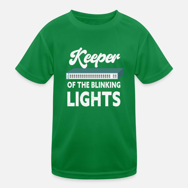 Keeper of the Blinking Lights IT Tech Network Kids Functional T-Shirt