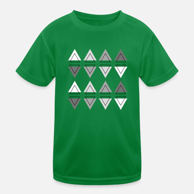 Modern Abstract Geometry Two-row triangles Kids Functional T-Shirt