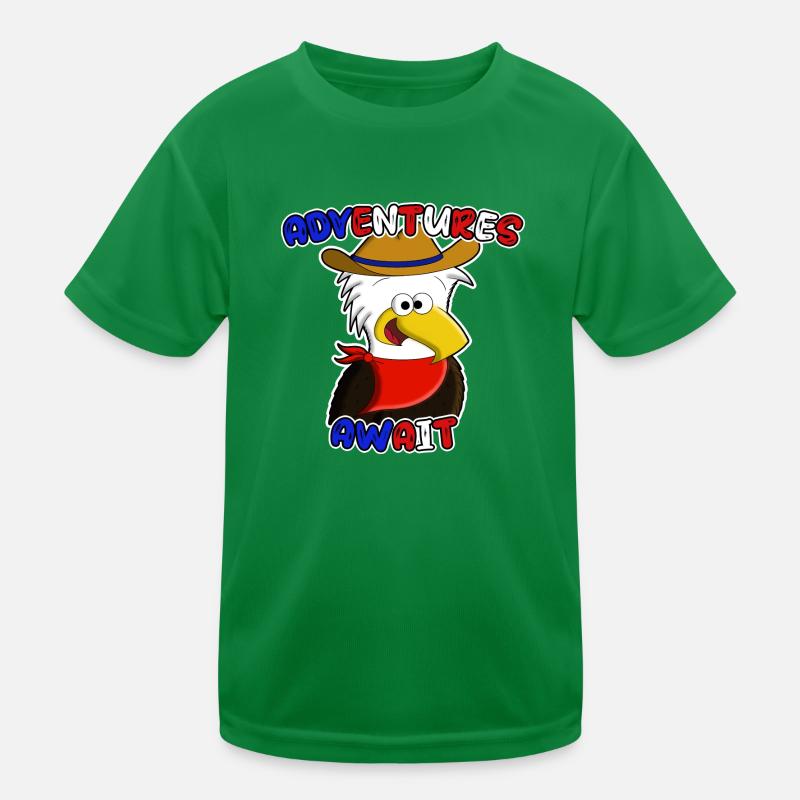 Adventures Await Eagle Kids Functional T-Shirt