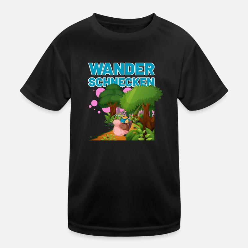 die Wanderschnecken blau Kinder Funktions-T-Shirt