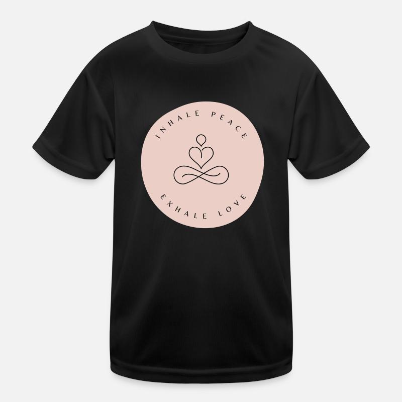 Atme Frieden ein, atme Liebe aus Kinder Funktions-T-Shirt