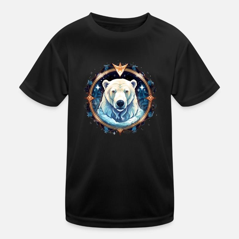 Eisbär mit verschneiten Elementen, Liebesbären Kinder Funktions-T-Shirt