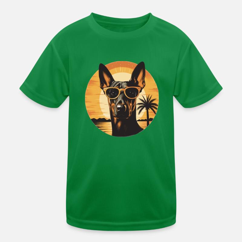 Dobermann Kinder Funktions-T-Shirt