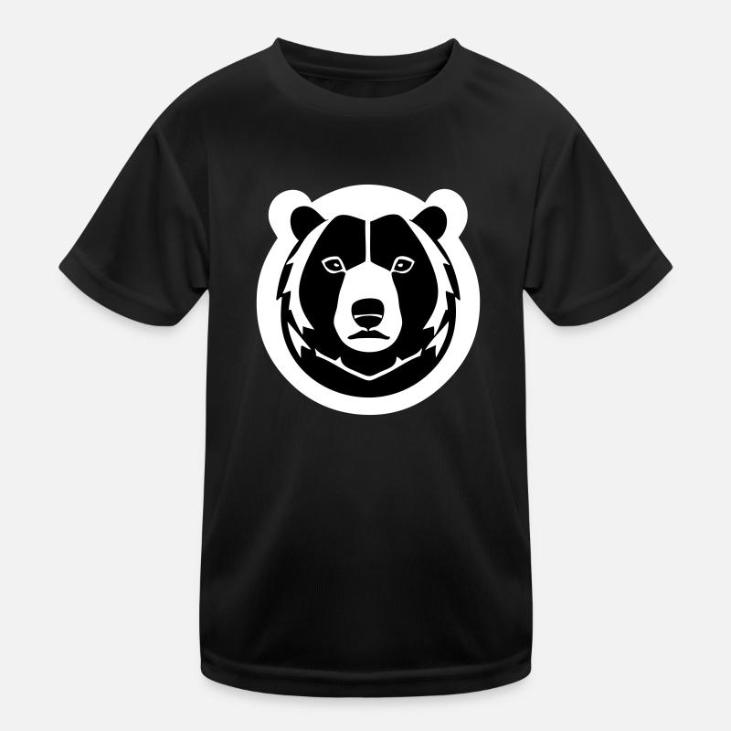 A strong fluffy bear in comic stalk Kids Functional T-Shirt