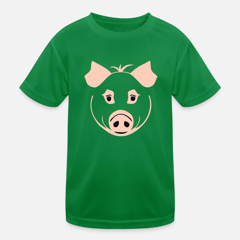 Pig in comic style Kids Functional T-Shirt