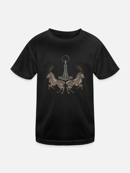 mjölnir - T-shirt sport Enfant - noir - Devant