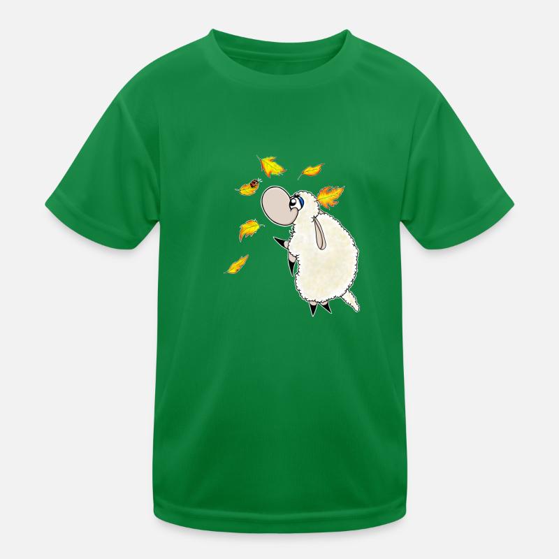 Wolly Sheepling Autumn Leaf Fall Kids Functional T-Shirt