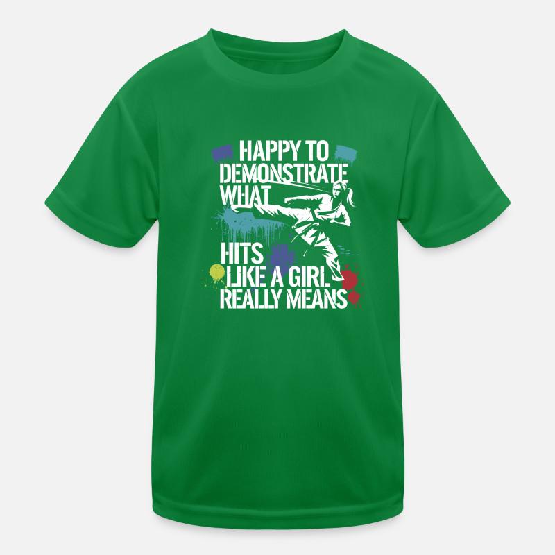 Starke Mädchen zeigen, was sie können Kinder Funktions-T-Shirt