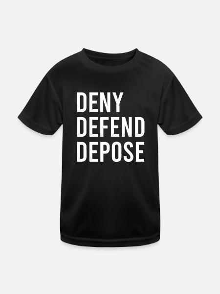 Verweigern Verteidigen Absetzen Motivation Zitat - Kinder Funktions-T-Shirt - Schwarz - Vorne