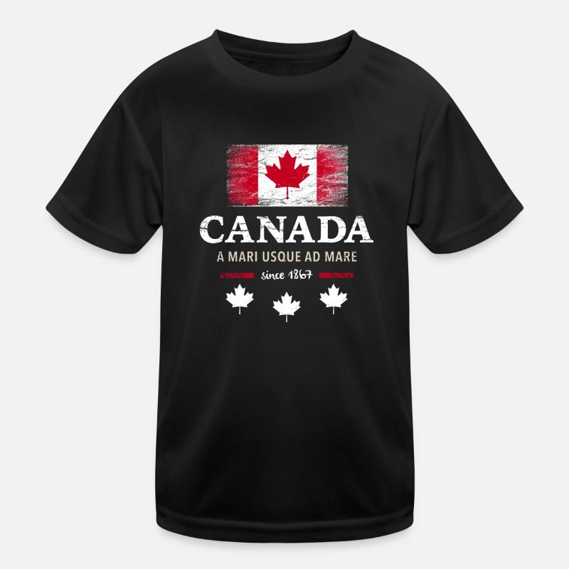 Canada Kanada Amerika maple leaf Flagge Fahne Kinder Funktions-T-Shirt