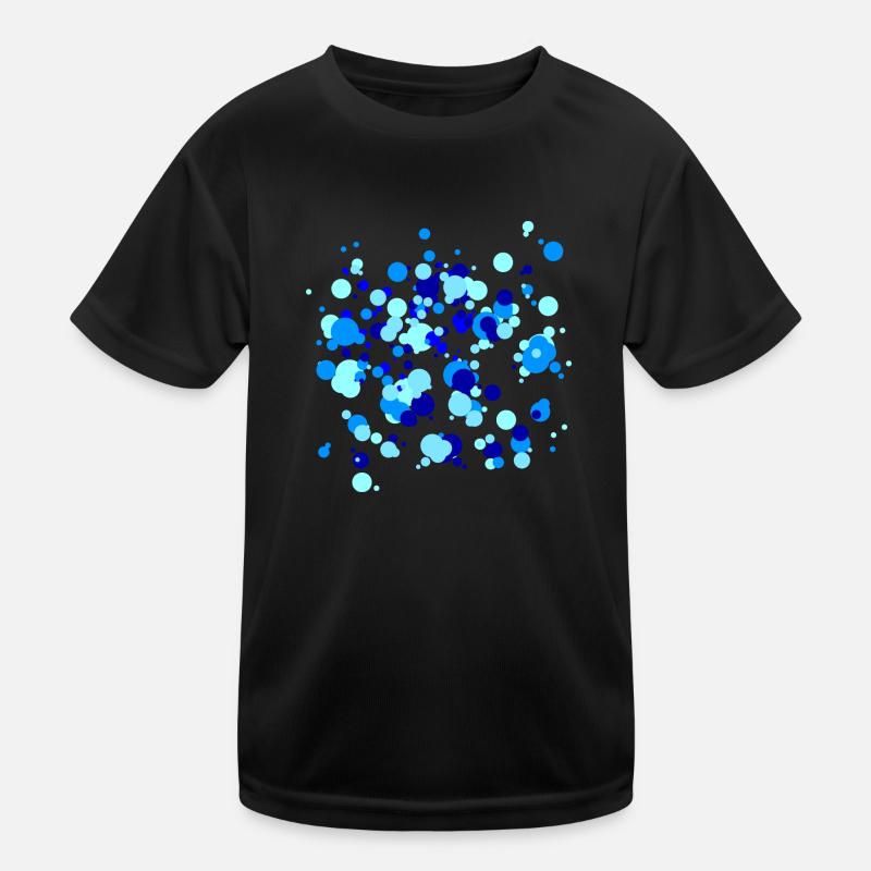 Blaue Punkte Kinder Funktions-T-Shirt
