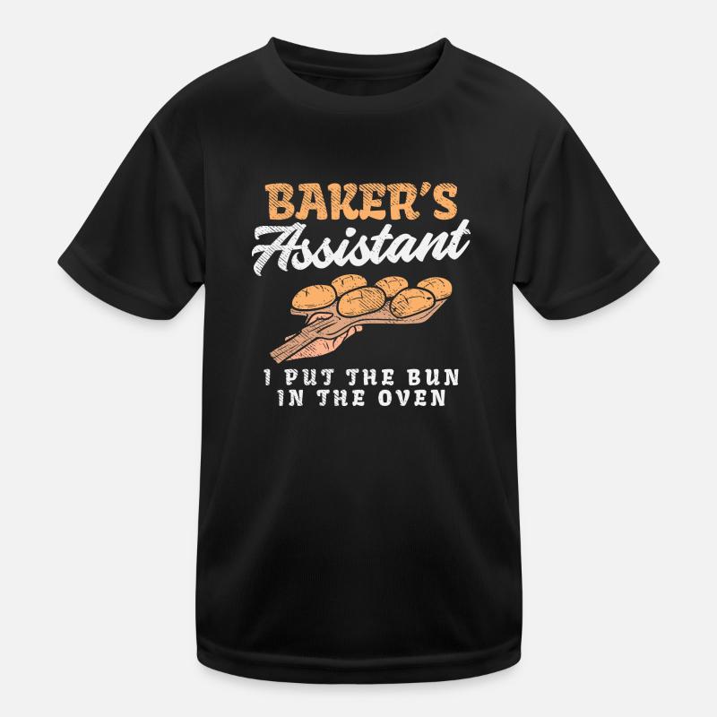 Baker's Assistant I Put The Bun In The Oven Kids Functional T-Shirt