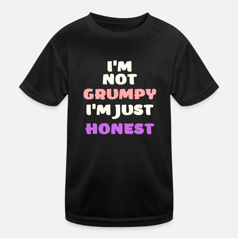 Funny grumpy moody angry honest vector Kids Functional T-Shirt