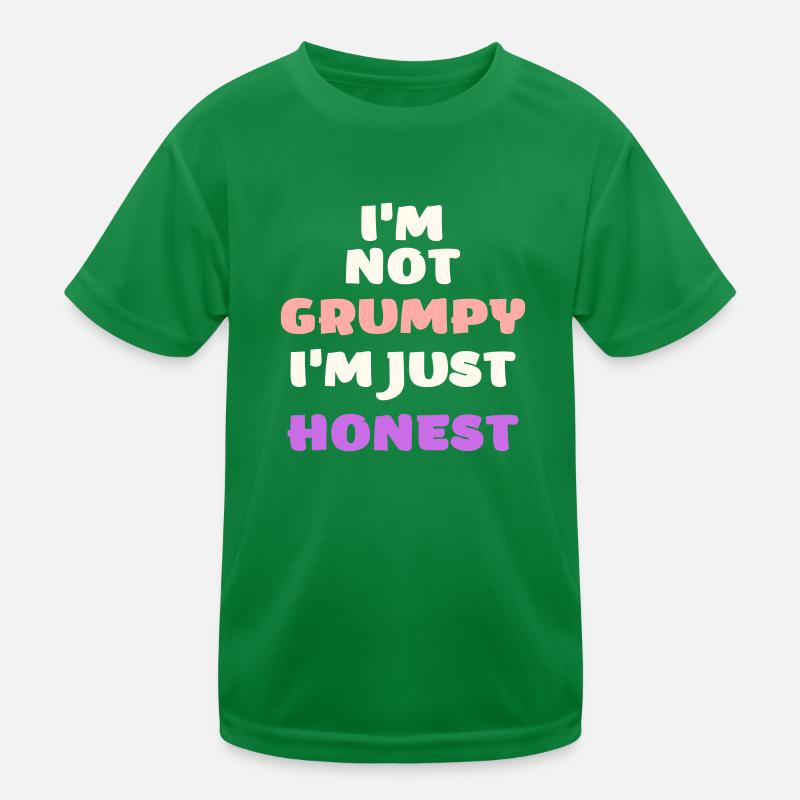 Funny grumpy moody angry honest vector Kids Functional T-Shirt