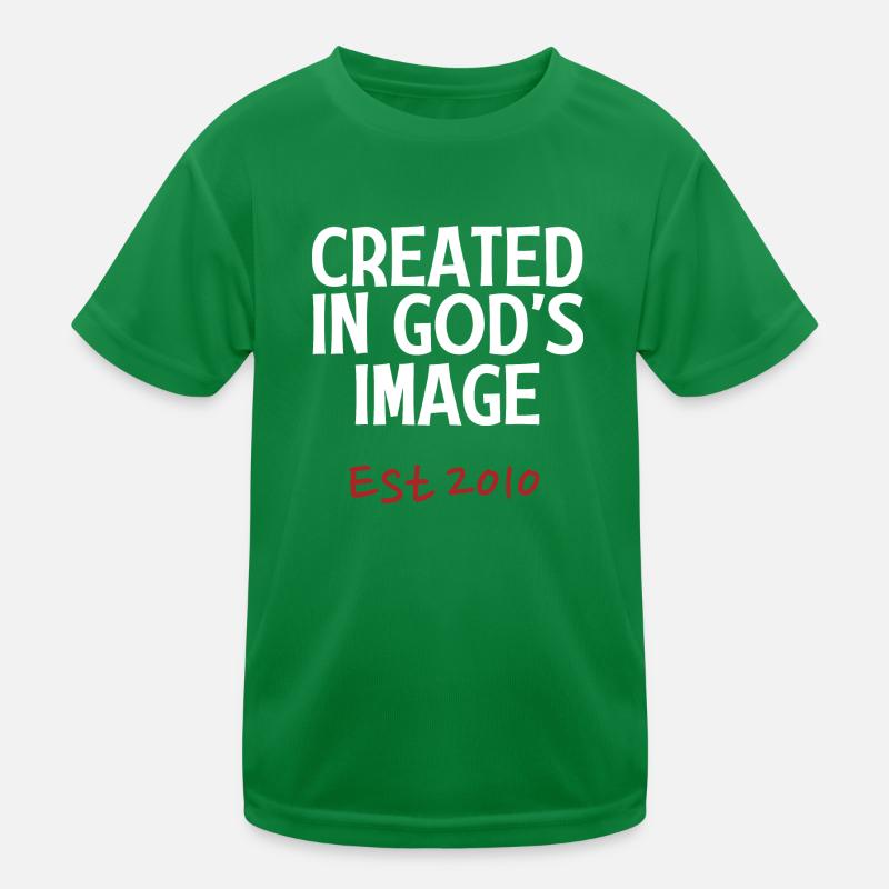 Created in God's Image Est 2010 Kids Functional T-Shirt