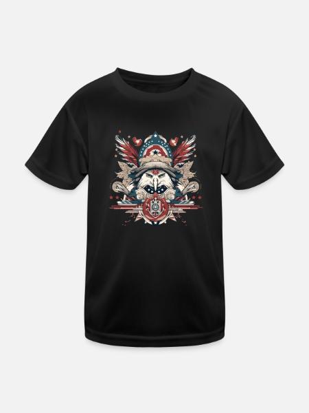 Folklore Americain - T-shirt sport Enfant - noir - Devant