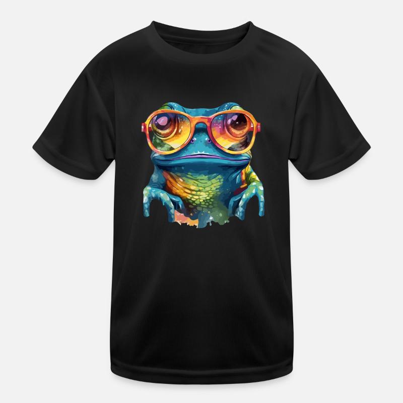 Kik, der bebrillte Frosch Kinder Funktions-T-Shirt