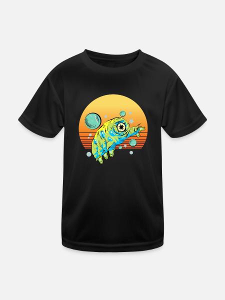 Tardigrade Retro - Kids Functional T-Shirt - black - Front