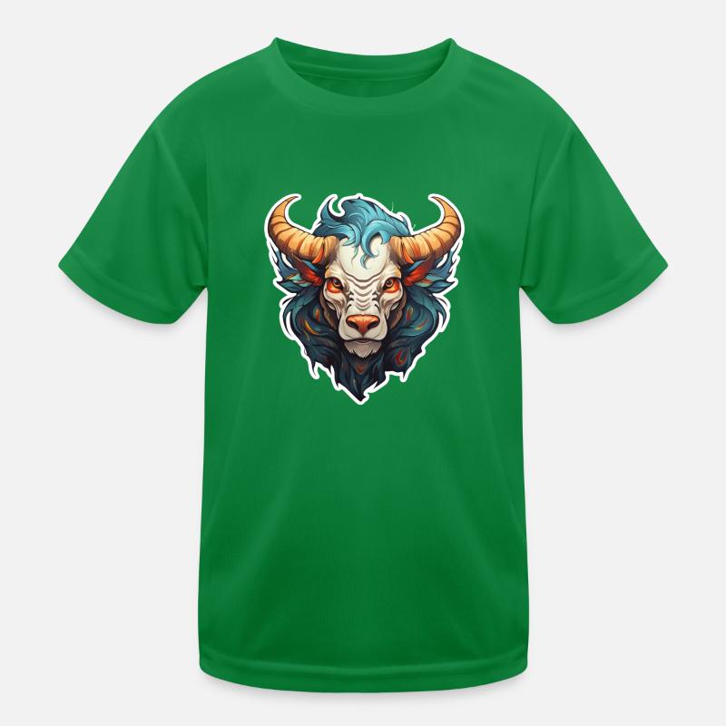 Anime Lion-Taurus Mythical Creatures Kids Functional T-Shirt