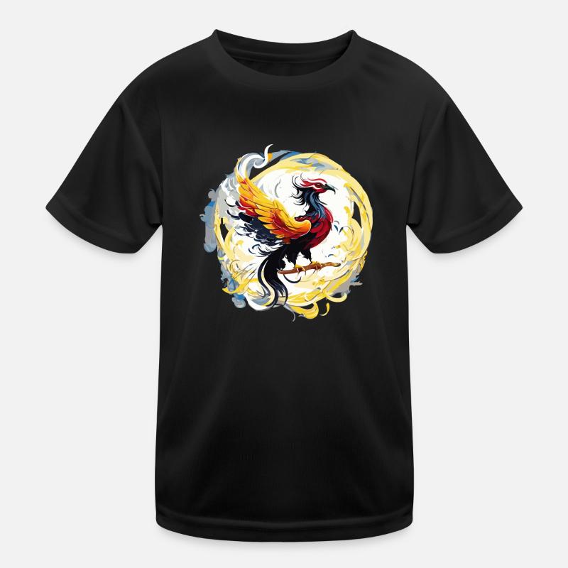 Blazing Phoenix (Artwork Collection) Kids Functional T-Shirt