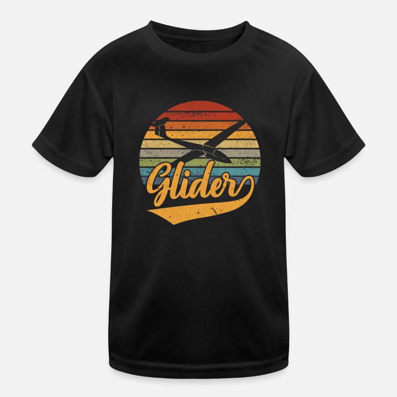 Retro Planner Glider Soaring Aircraft Pilot Kids Functional T-Shirt
