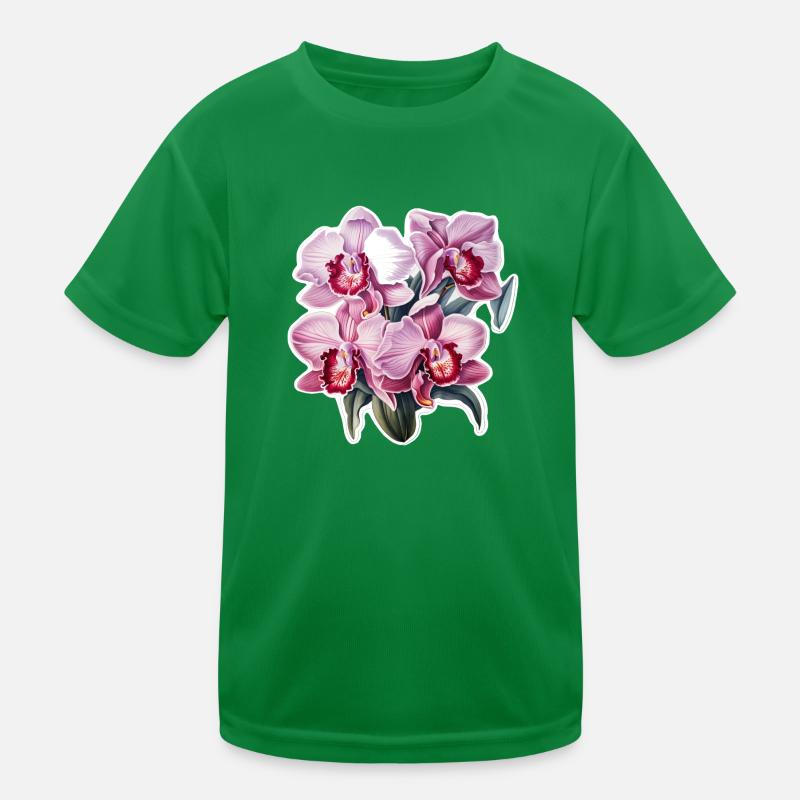 Orchidee Kinder Funktions-T-Shirt