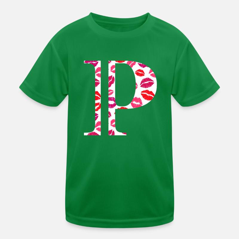 Buchstabe p Küsse Kinder Funktions-T-Shirt