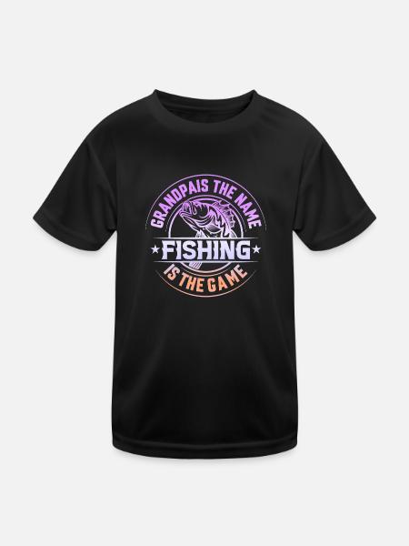 fisch, fisch, angeln, see, meer, angeln, fauna, exotisch - Kinder Funktions-T-Shirt - Schwarz - Vorne