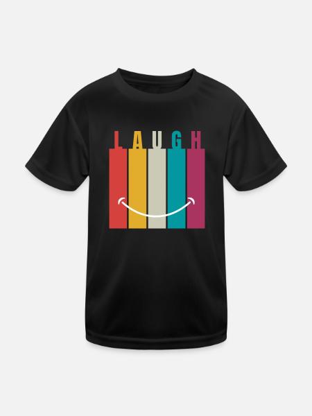 Colorful Laugh - Kids Functional T-Shirt - black - Front