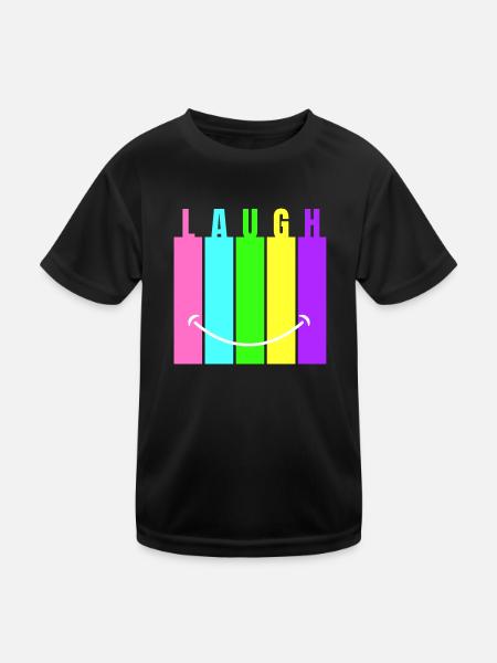 Neon Laugh - Kids Functional T-Shirt - black - Front